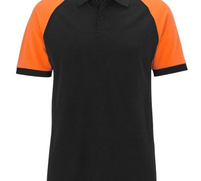 sale-graphix-162580-imola-tweekleurige-polo-zwart-oranje-maat-l